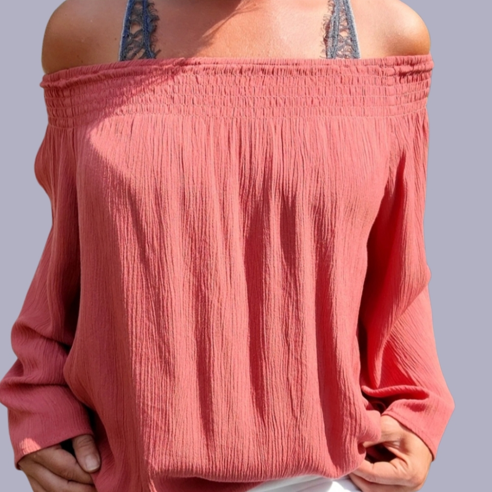 Off The Shoulder 3/4 Bell Sleeve